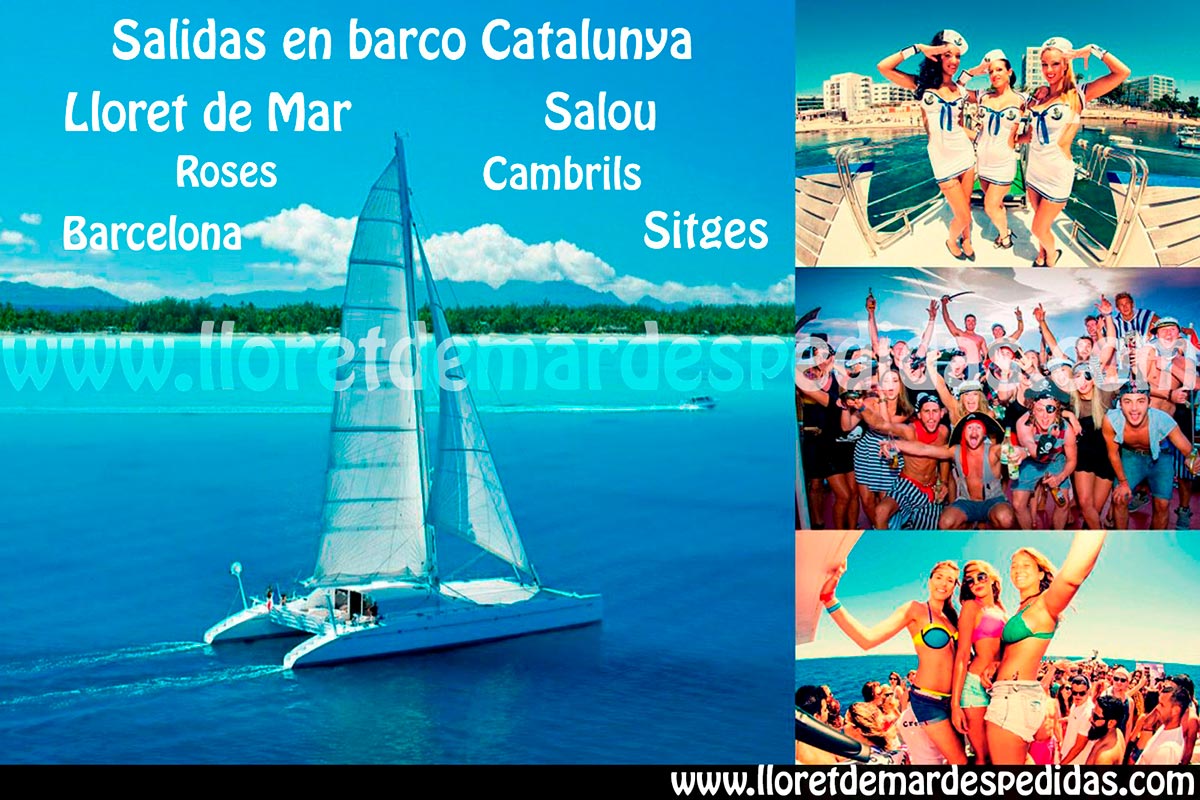 Fiestas en barco catamarán en Lloret de Mar, ideal para grupos de despedidas de soltera y cumpleaños